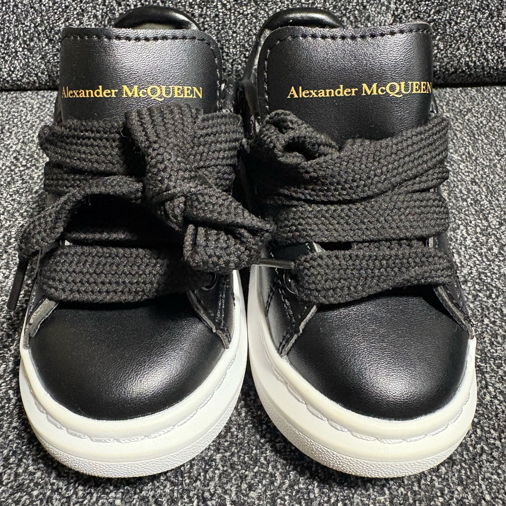 Alexander Mcqueen Kids Black And White Sneakers